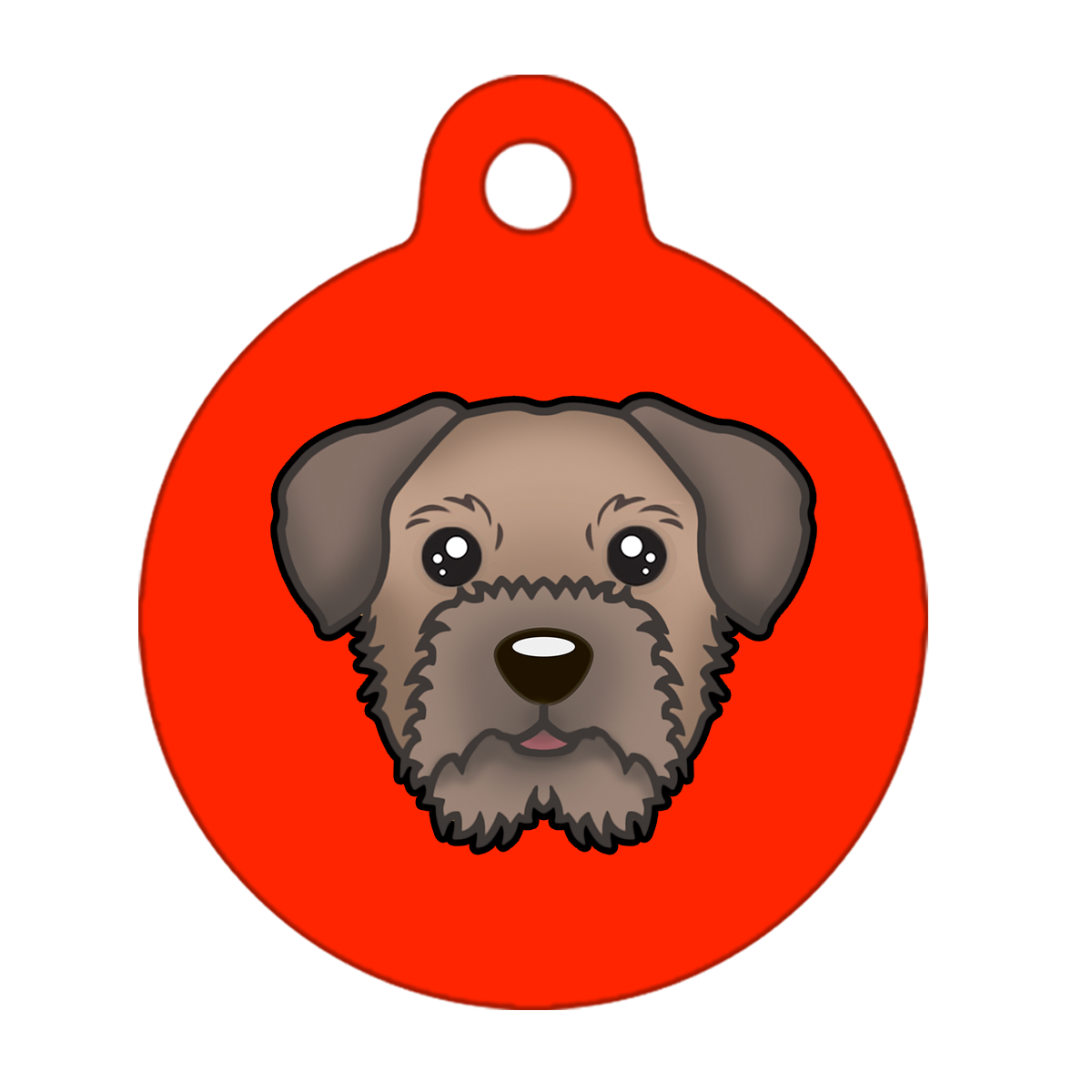 25mm Diameter Small Size - Border Terrier Dog