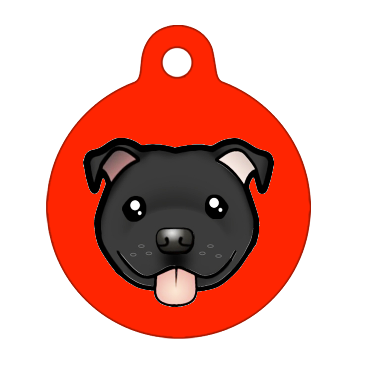 31mm Diameter Medium Size - Staffie Cartoon Dog