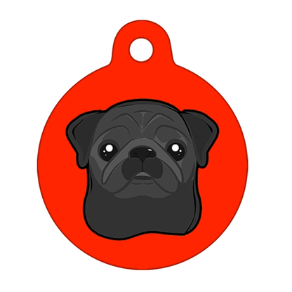 25mm Diameter Small Size - Pug Dog