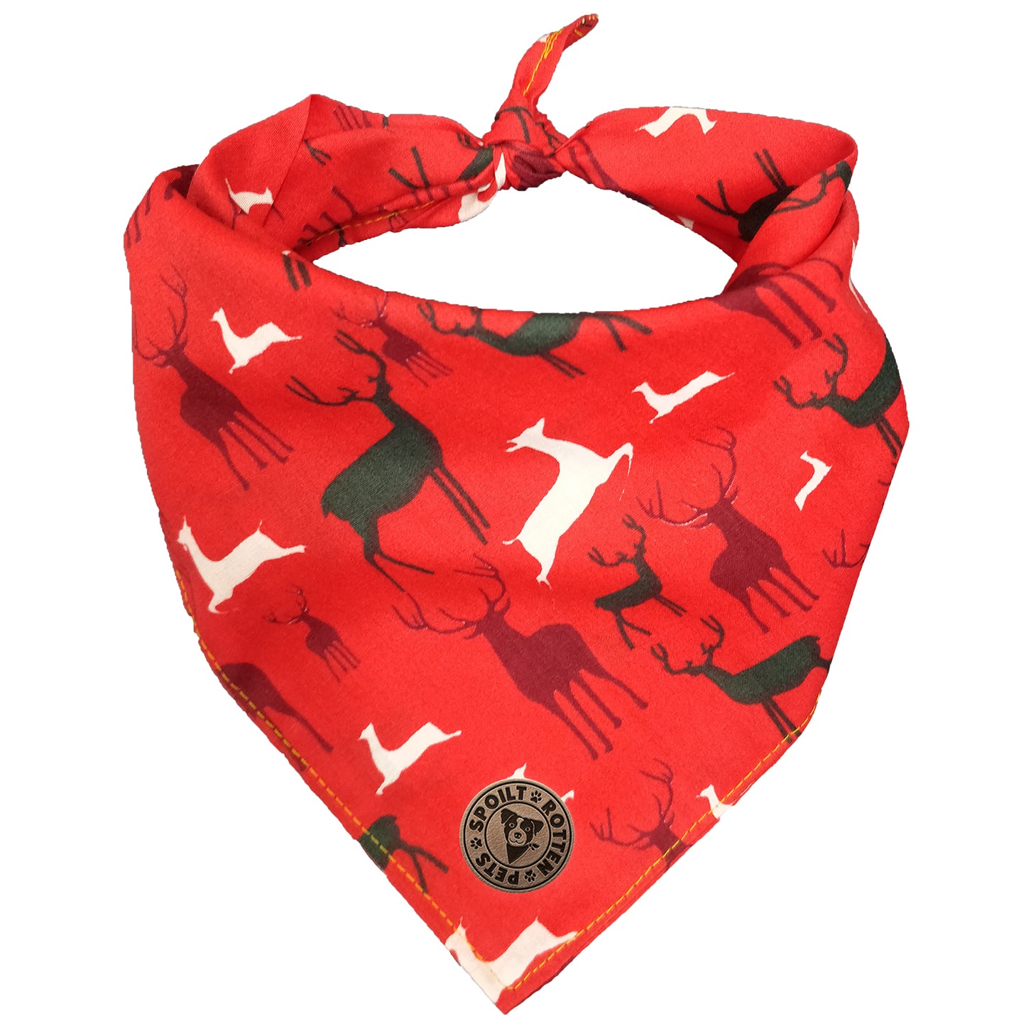 The Camden - Red Stag Tied Dog Bandana
