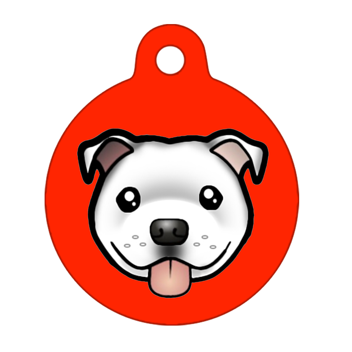 31mm Diameter Medium Size - Staffie Cartoon Dog