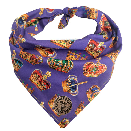 The Warwick - Royal Crown Tied Dog Bandana