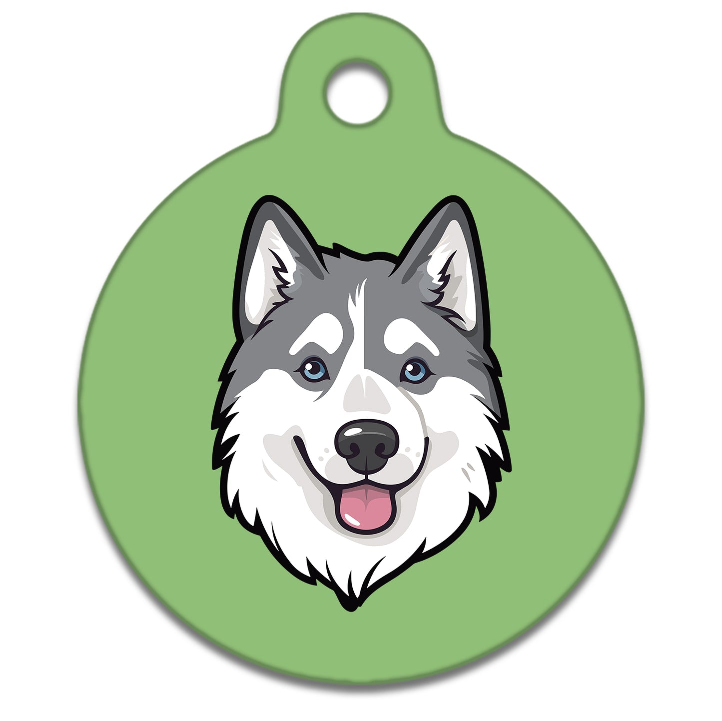 19mm Diameter Tiny Size - Husky Malamute Dog