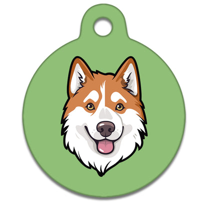 19mm Diameter Tiny Size - Husky Malamute Dog