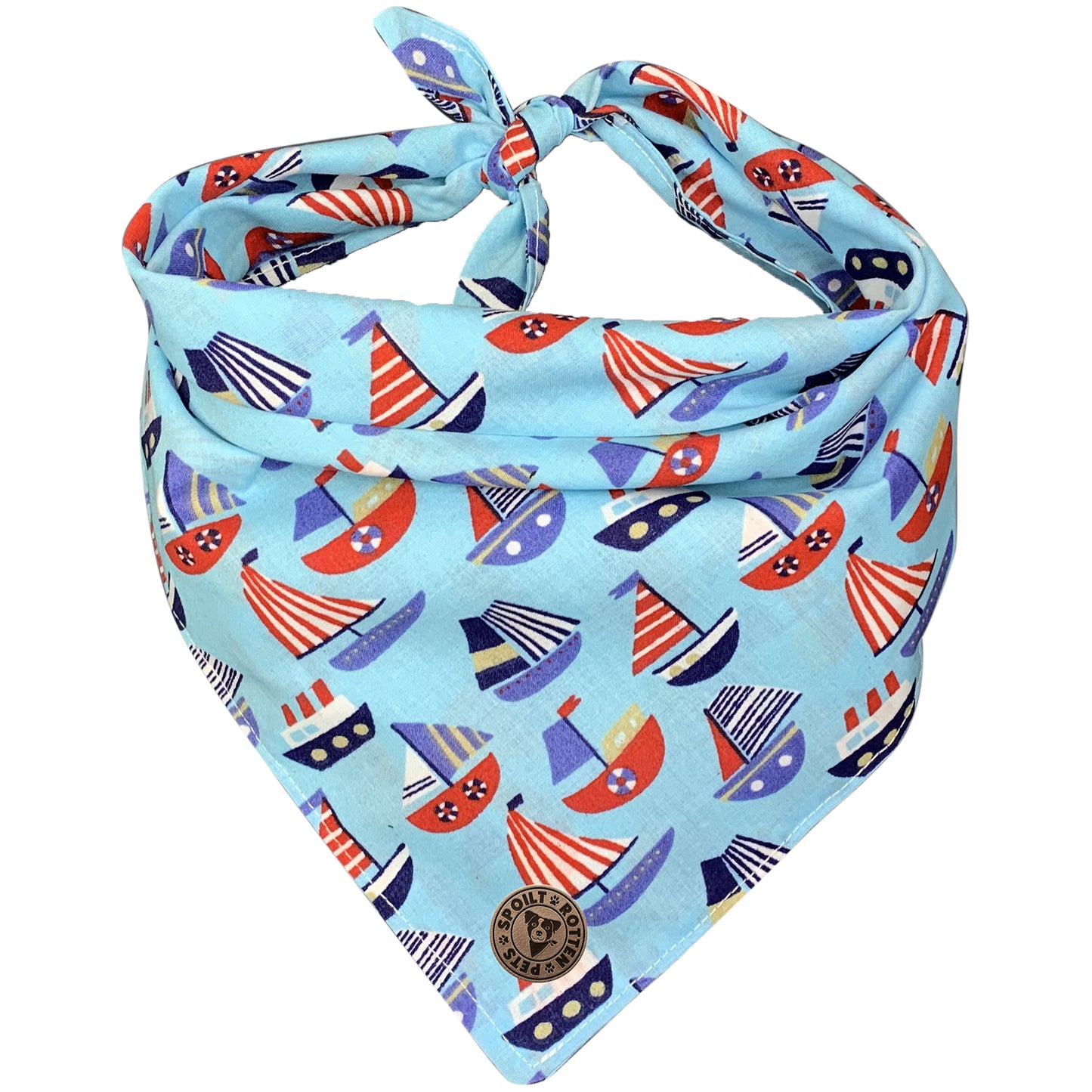 The Cowes - Sail Boats Tied Dog Bandana