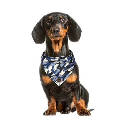 The Aldershot - Camo Blue Tied Dog Bandana