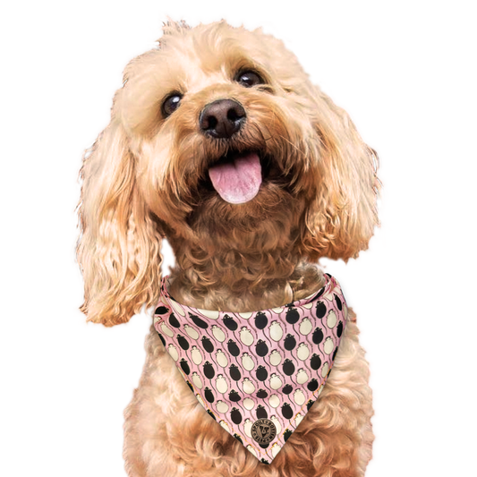 The Shrewsbury - Mice Pink Tied Dog Bandana