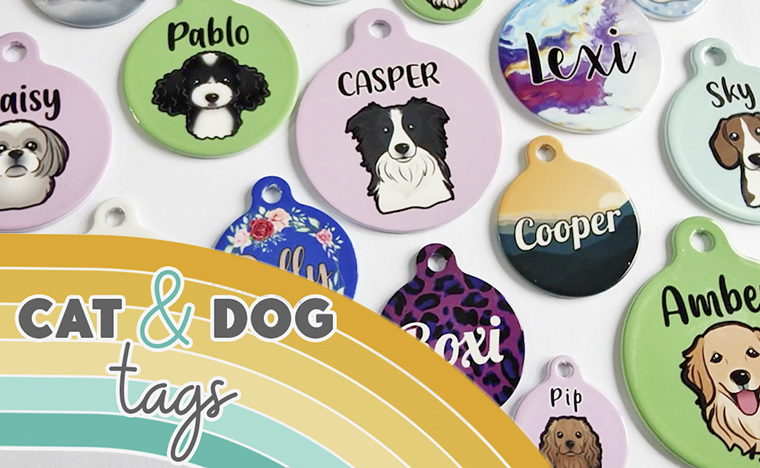 Peach Plain Colour - Pet ID Tag