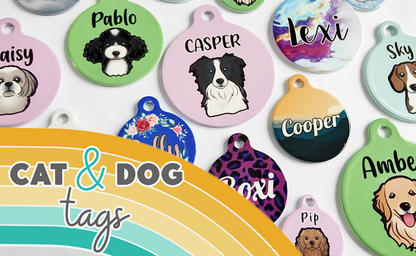 Peach Plain Colour - Pet ID Tag