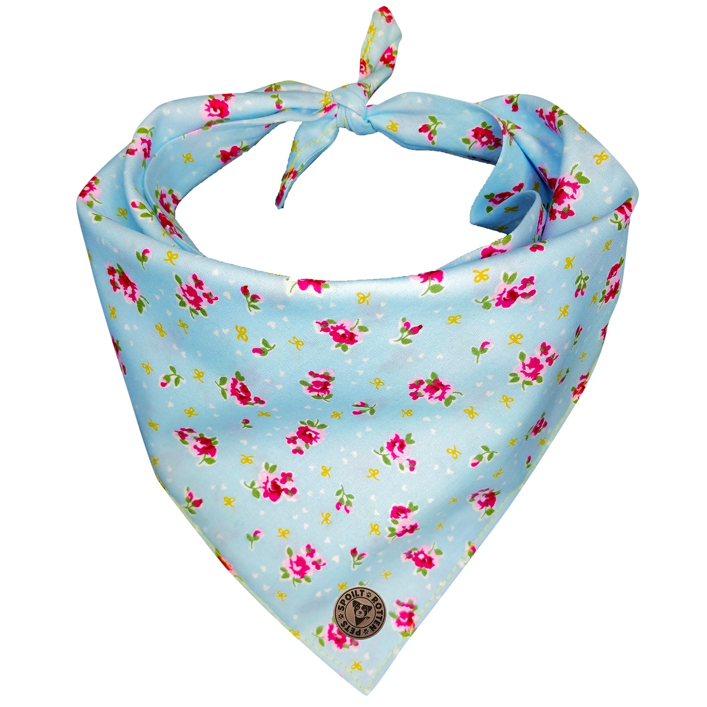 The Somerset - Blue Vintage Rose Dog Bandana