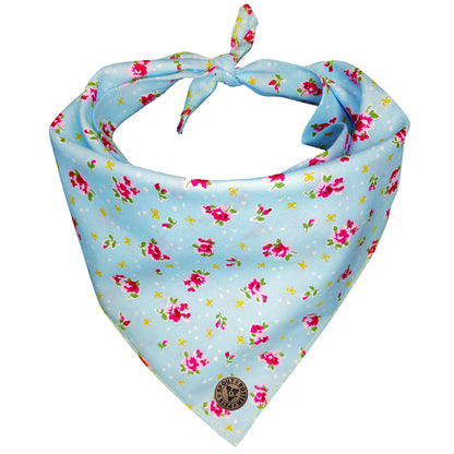 The Somerset - Blue Vintage Rose Dog Bandana