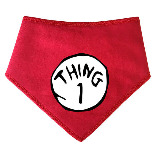 Thing 1 Dr Zeuss Dog Bandana - Any Number