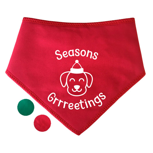 Seasons Grrreetings Christmas Dog Bandana