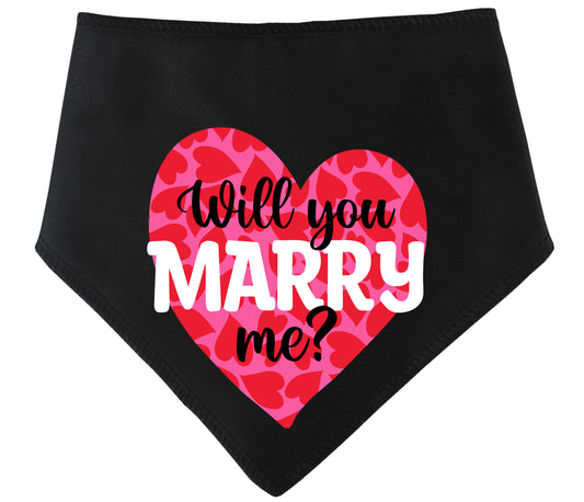 Will You Marry Me Heart Dog Bandana