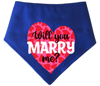 Will You Marry Me Heart Dog Bandana