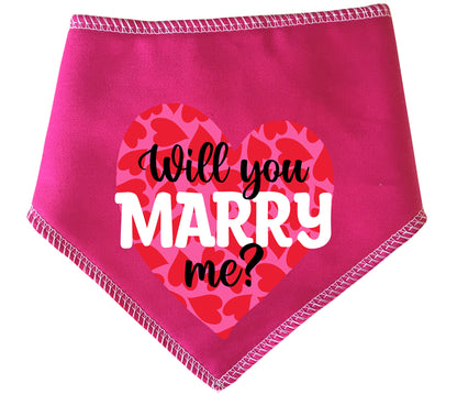Will You Marry Me Heart Dog Bandana