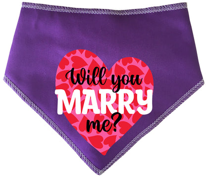 Will You Marry Me Heart Dog Bandana