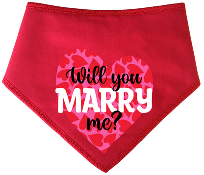 Will You Marry Me Heart Dog Bandana