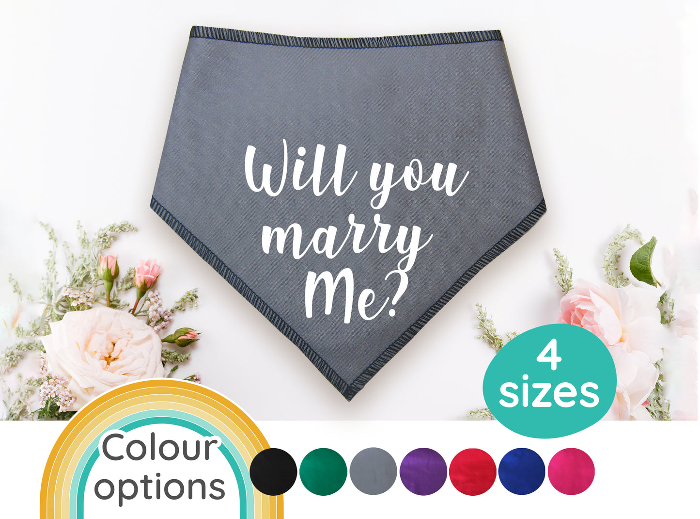 Will You Marry Me? Dog Bandana