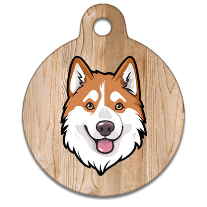 19mm Diameter Tiny Size - Husky Malamute Dog