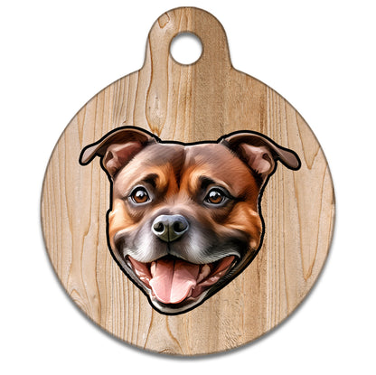 25mm Diameter Small Size - Staffie Dog