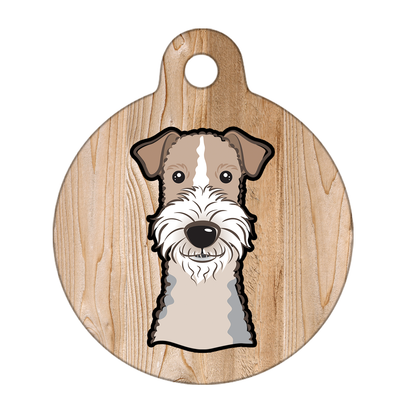 38mm Diameter Large Size - Wire Fox Terrier Dog