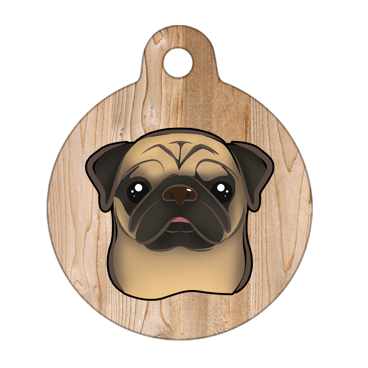 38mm Diameter Large Size - Pug Dog