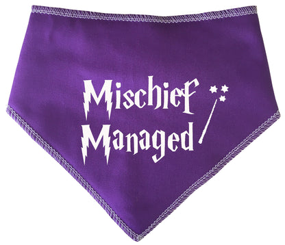 Mischief Managed Wizard Dog Bandana
