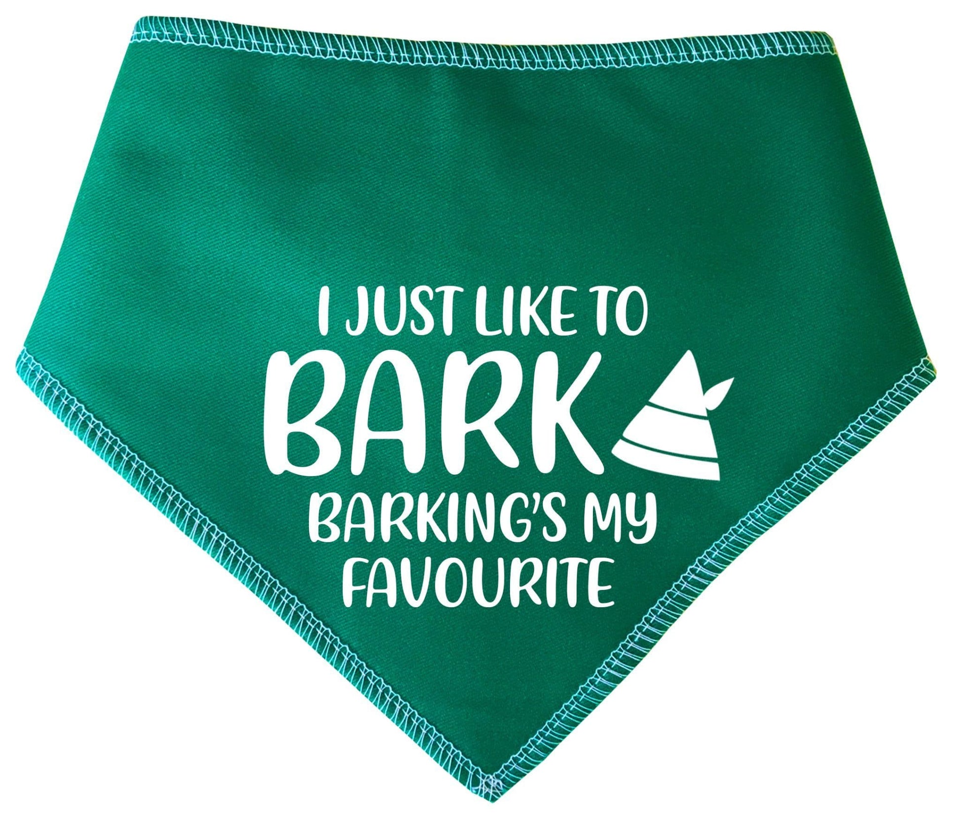 'Barking's My Favourite' Elf Christmas Dog Bandana