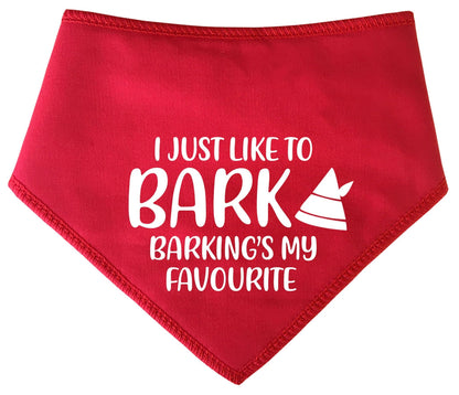 'Barking's My Favourite' Elf Christmas Dog Bandana