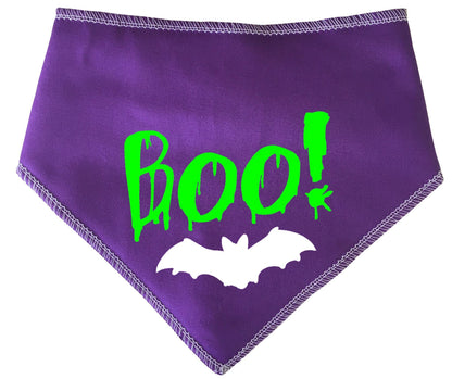 'Boo' Bat Halloween Dog Bandana