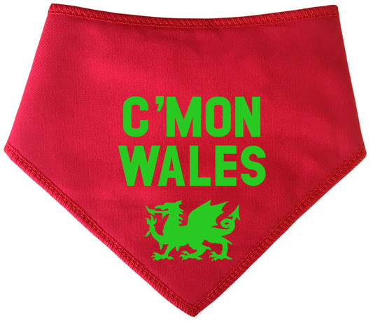 C'mon Wales With Dragon Dog Bandana