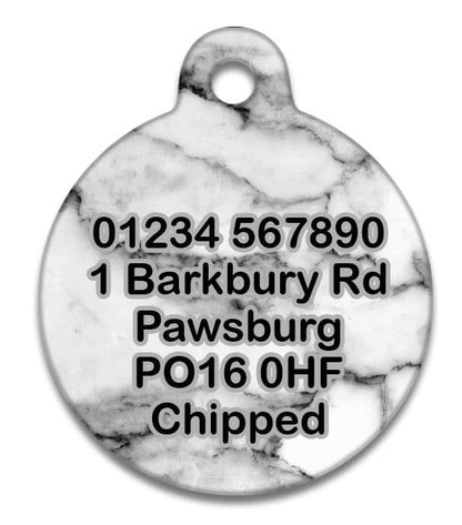 Carrara Marble - Cat ID Tag