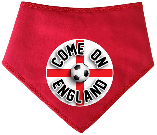 'Come On England' Circle Printed World Cup Football Dog Bandana
