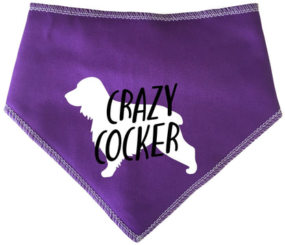 'Crazy Cocker' Dog Bandana