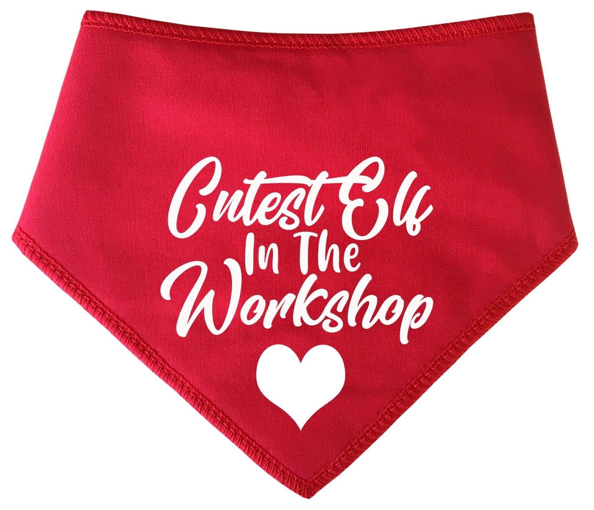 'Cutest Elf In The Workshop' Christmas Dog Bandana