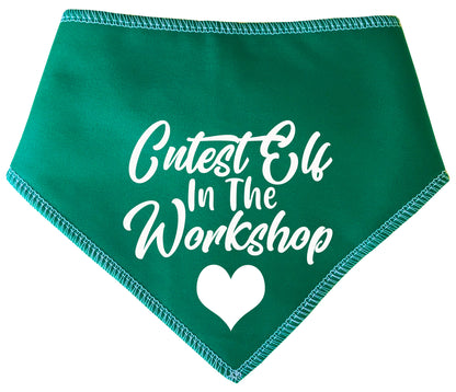 Cutest Elf In The Workshop Dog Bandana