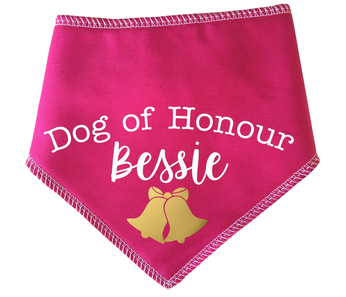 'Dog of Honour' Personalised With Name Wedding Bandana