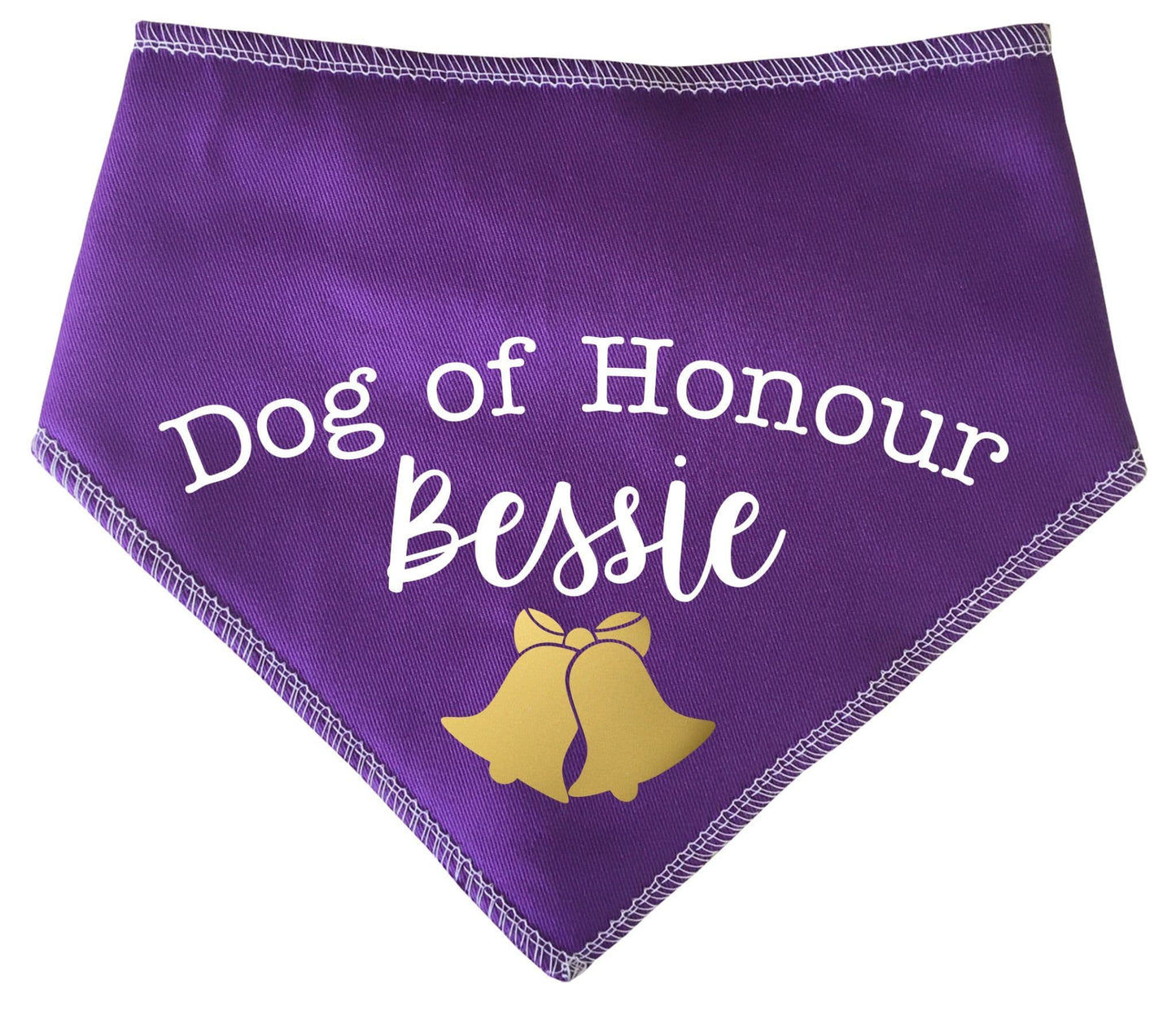 'Dog of Honour' Personalised With Name Wedding Bandana