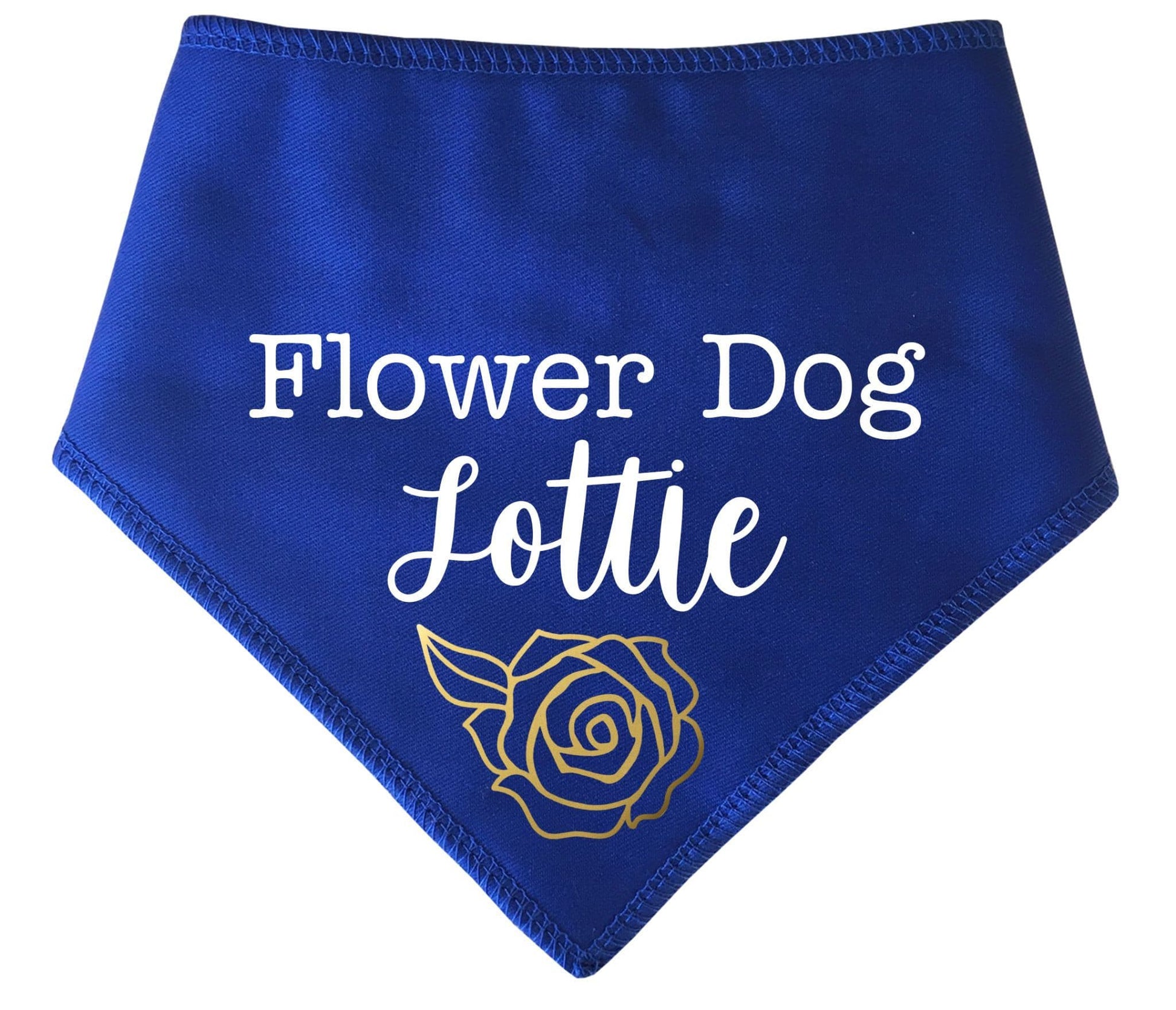 'Flower Dog' Personalised With Name Wedding Bandana