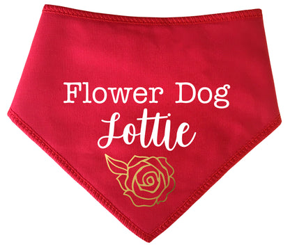 Flower Dog Any Name Dog Bandana