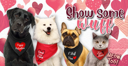 'Free Kisses' Valentine's Day Dog Bandana