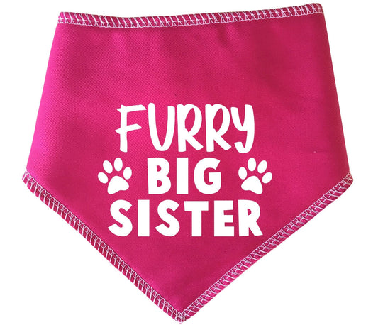 'Furry Big Sister' Fur Family Dog Bandana