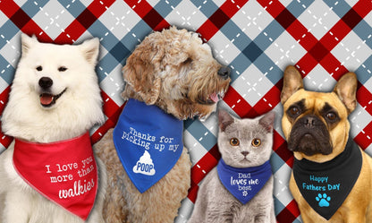 Happy Father's Day Black Dog Bandana