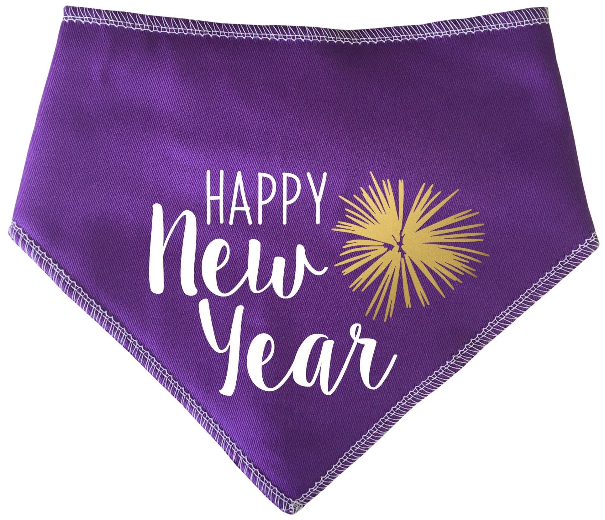 Happy New Year With Firework Dog Bandana