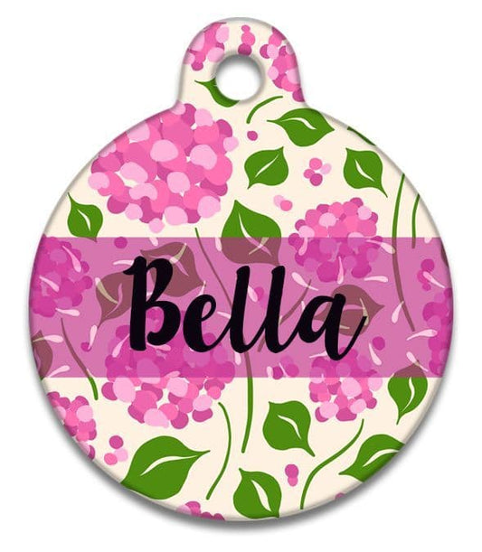 Hydrangea Pink - Pet (Dog & Cat) ID Tag