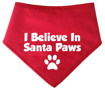 'I Believe In Santa Paws' Christmas Dog Bandana