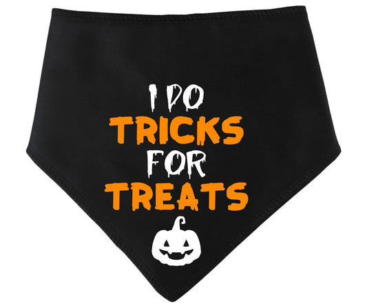 'I Do Tricks For Treats' Halloween Dog Bandana