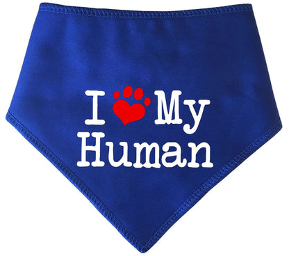 'I Love My Human' Dog Bandana