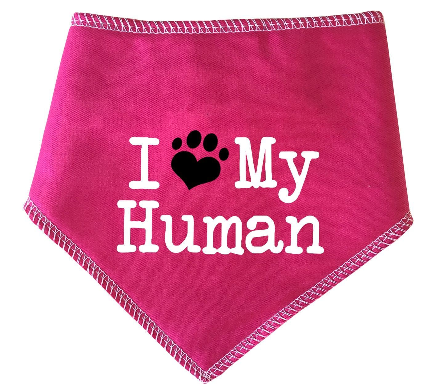 'I Love My Human' Dog Bandana